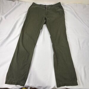Volcom Men's Olive Green Chino Pants Size 34 Straight Leg Casual Skate